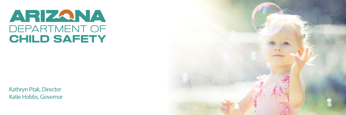 News Release Header image of a little girl staring up contently at bubbles